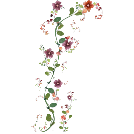 手绘花草图案PNG素材
