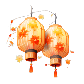 创意设计日式灯笼PNG图形素材