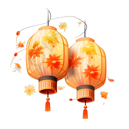 创意设计日式灯笼PNG图形素材