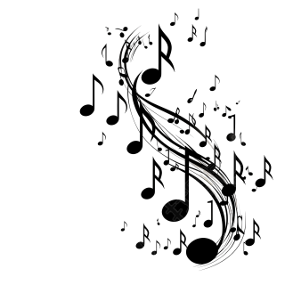白色透明背景音乐音符PNG素材