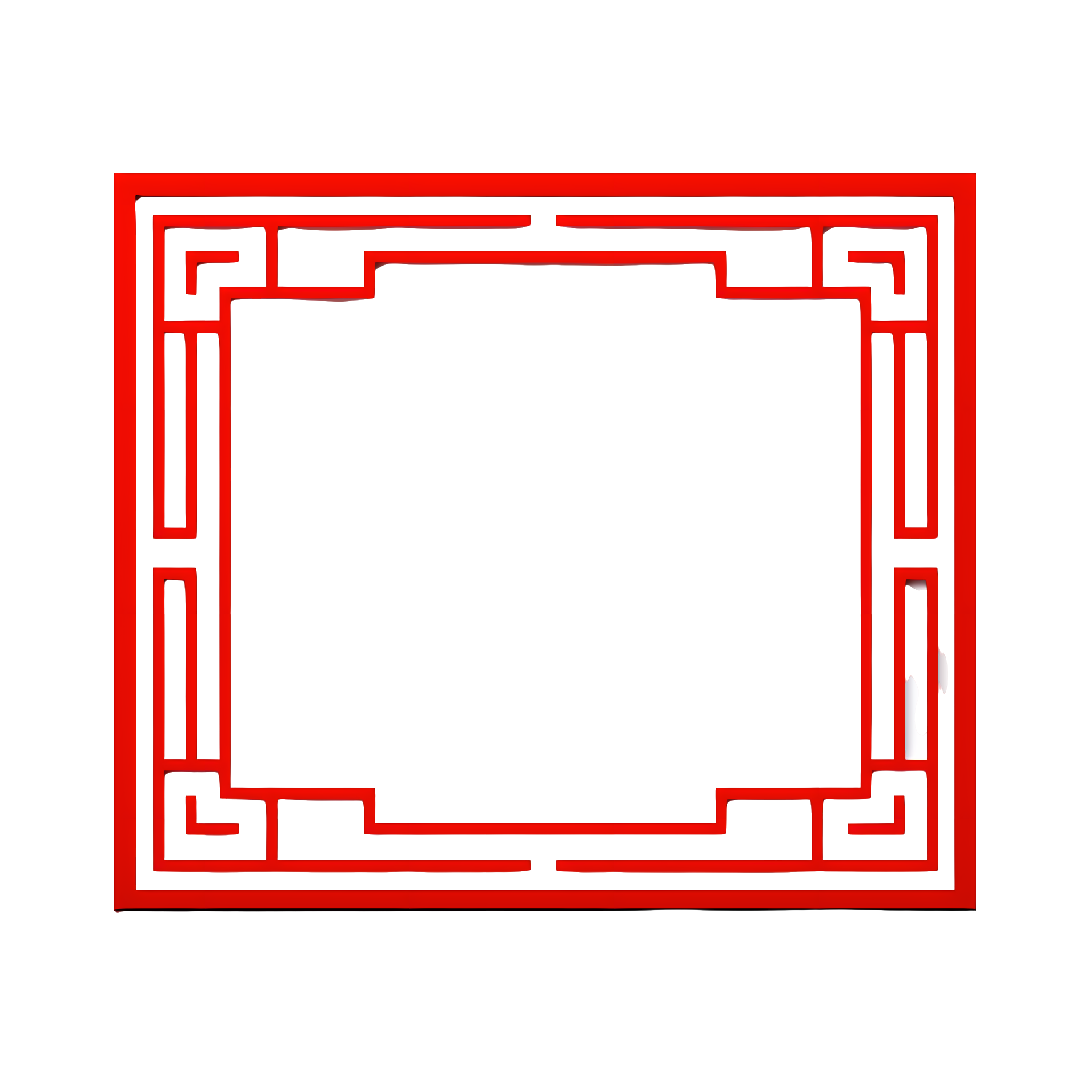 极简边框中式插画设计素材