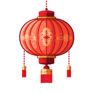 手绘传统红灯笼图案PNG素材