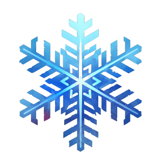 手绘动画水彩雪花