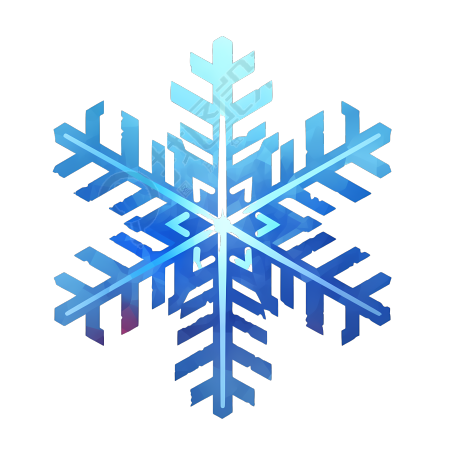 手绘动画水彩雪花