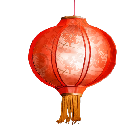 红银风格中国风灯笼UI PNG免费下载