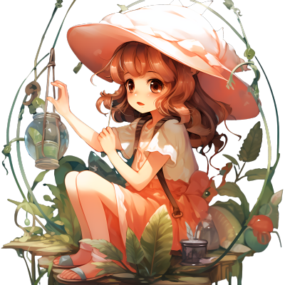 魔法少女风格的透明背景PNG水果拼盘设计素材