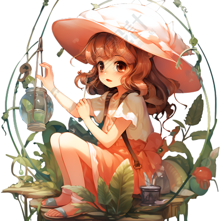 魔法少女风格的透明背景PNG水果拼盘设计素材