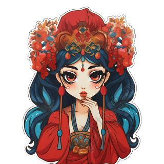 古风中国文化贴纸