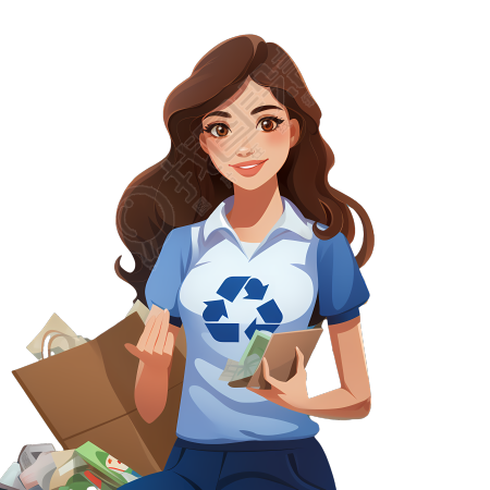 女孩可回收物品装箱设计