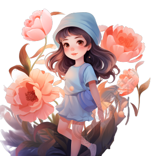 梦幻花仙女PNG图素材