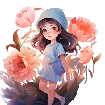 梦幻花仙女PNG图素材