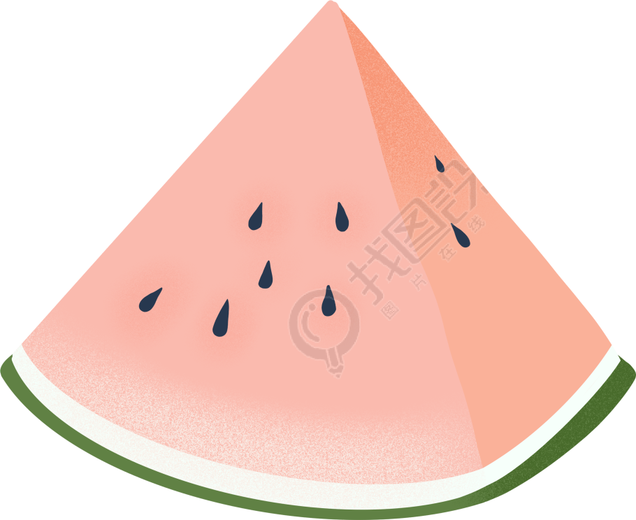 夏日手绘西瓜素材