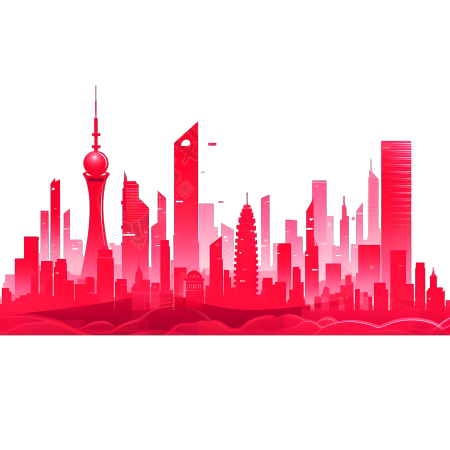 中国高梦都市景观插画