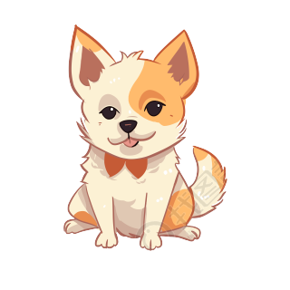 呆萌小狗插画设计元素