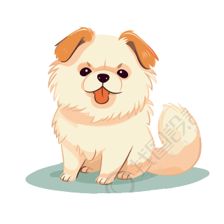 可爱向量小狗插图元素