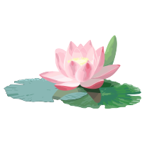 粉色莲花彩色扁平插画设计元素