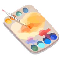 调色盘透明背景高清图形插画设计