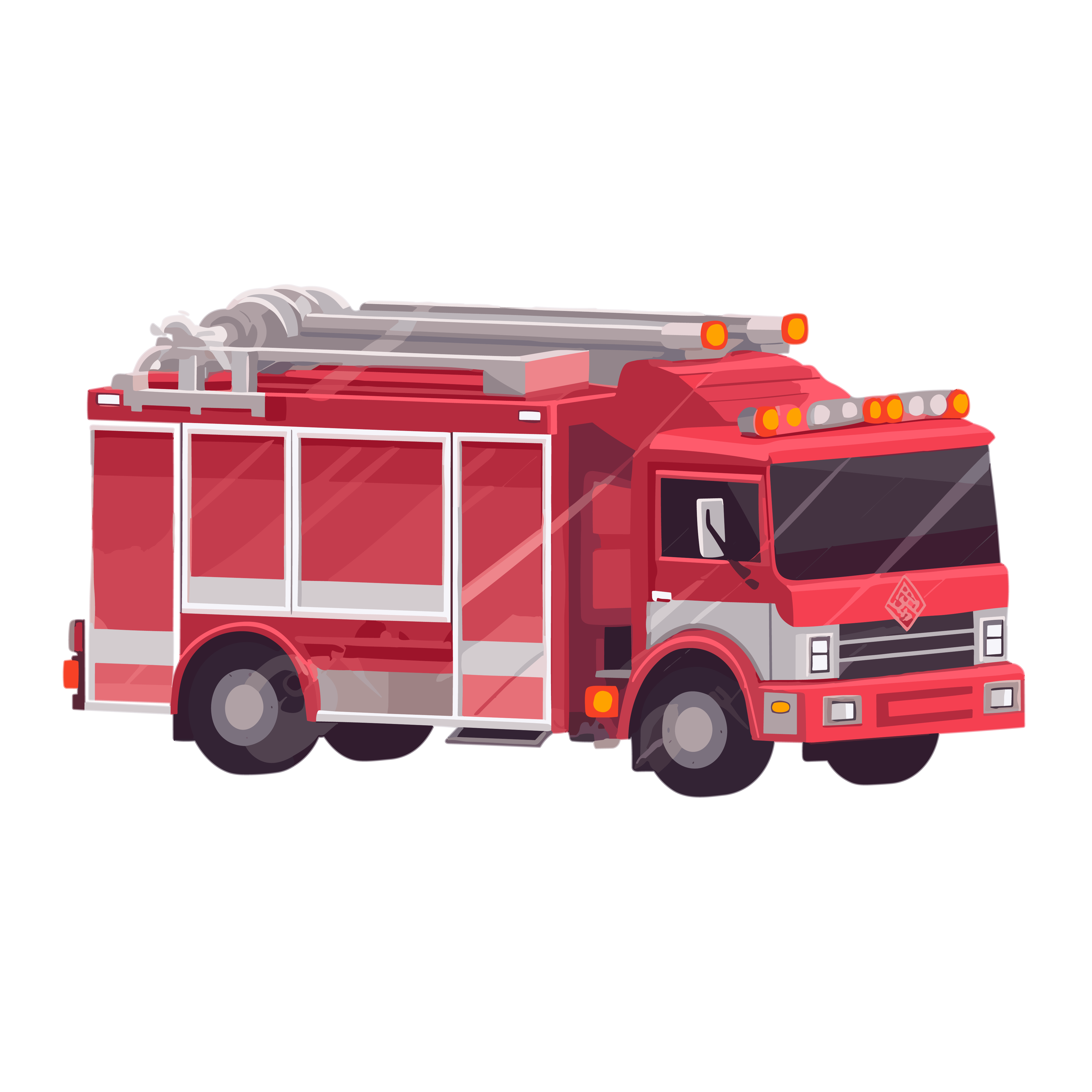 消防车矢量插画