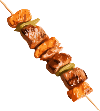 淄博烧烤肉串烤肉素材图