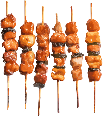 户外野餐烧烤食材图