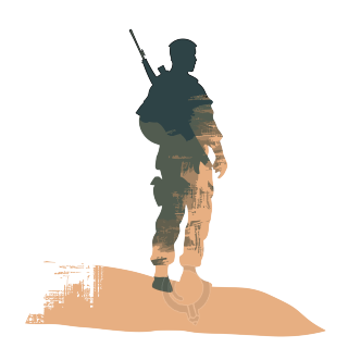 透明背景的士兵插画