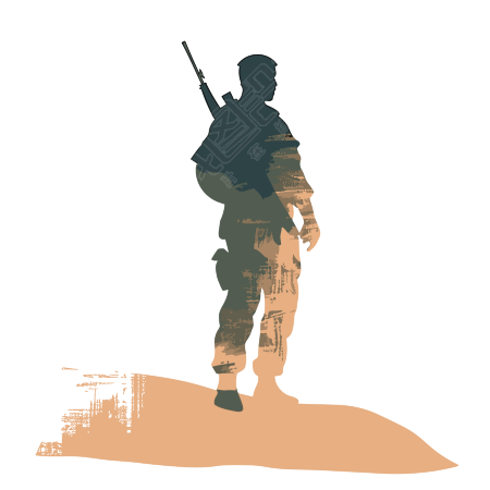 透明背景的士兵插画