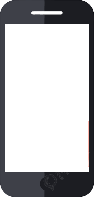 iPhone手机透明背景矢量插画