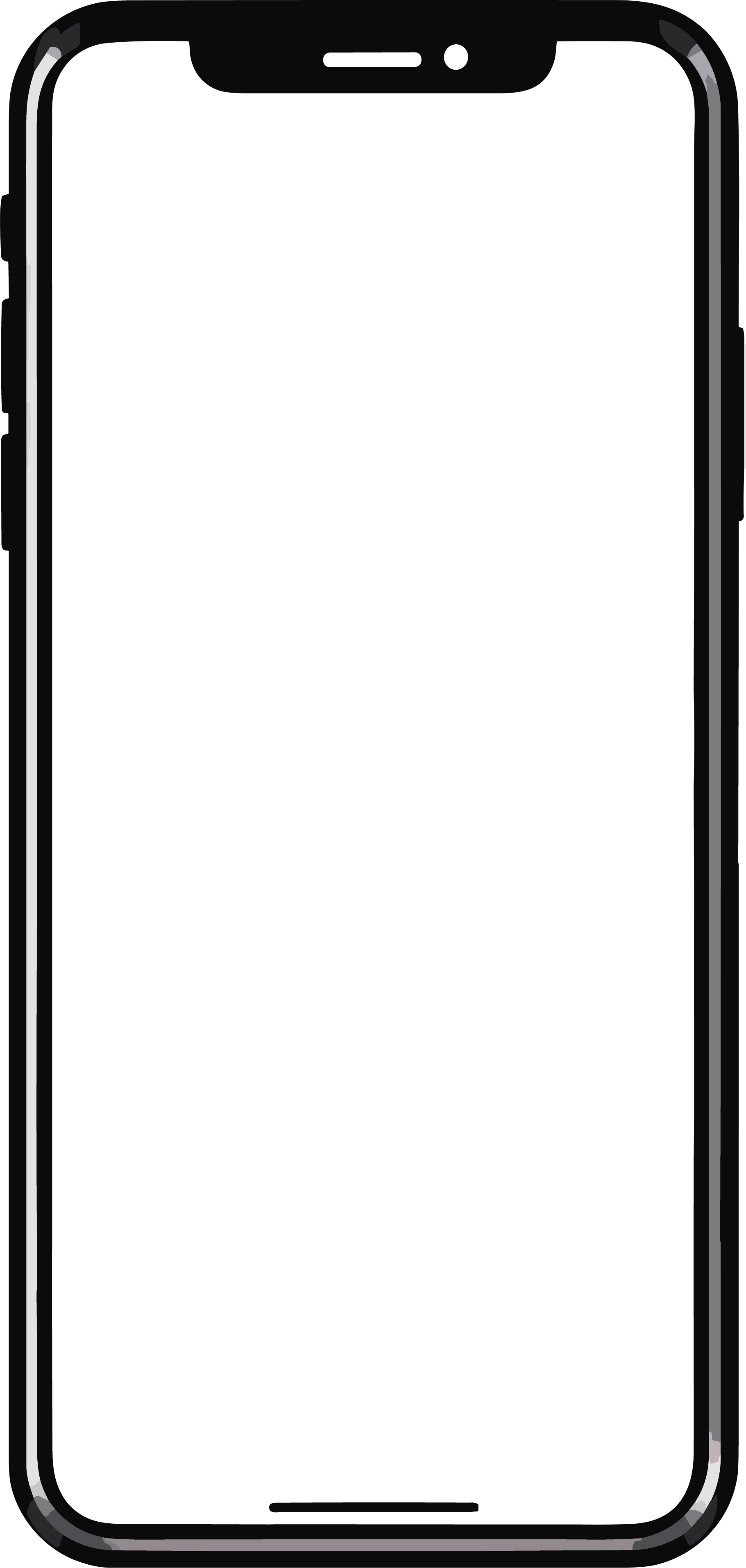 iPhone 手机透明白色背景插画