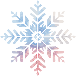 雪花粉彩扁平插画设计素材