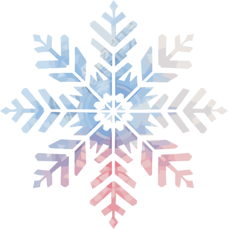 雪花粉彩扁平插画设计素材