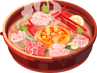  矢量火锅插画