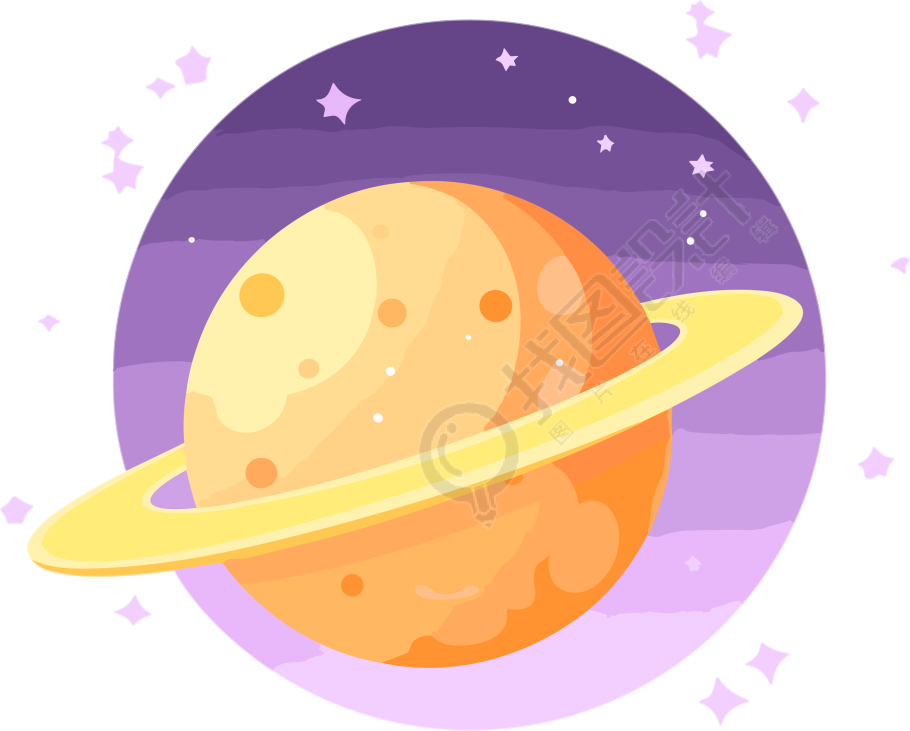 透明背景的月亮插画