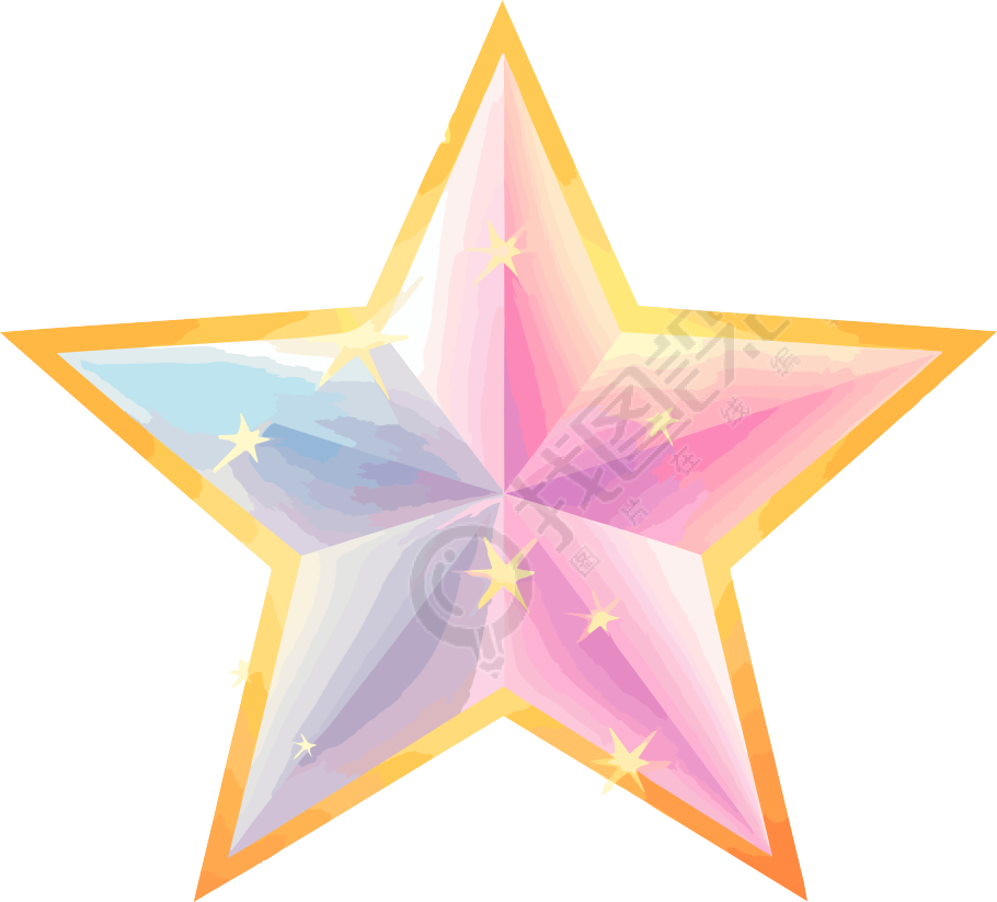 星空矢量粉彩扁平插画元素