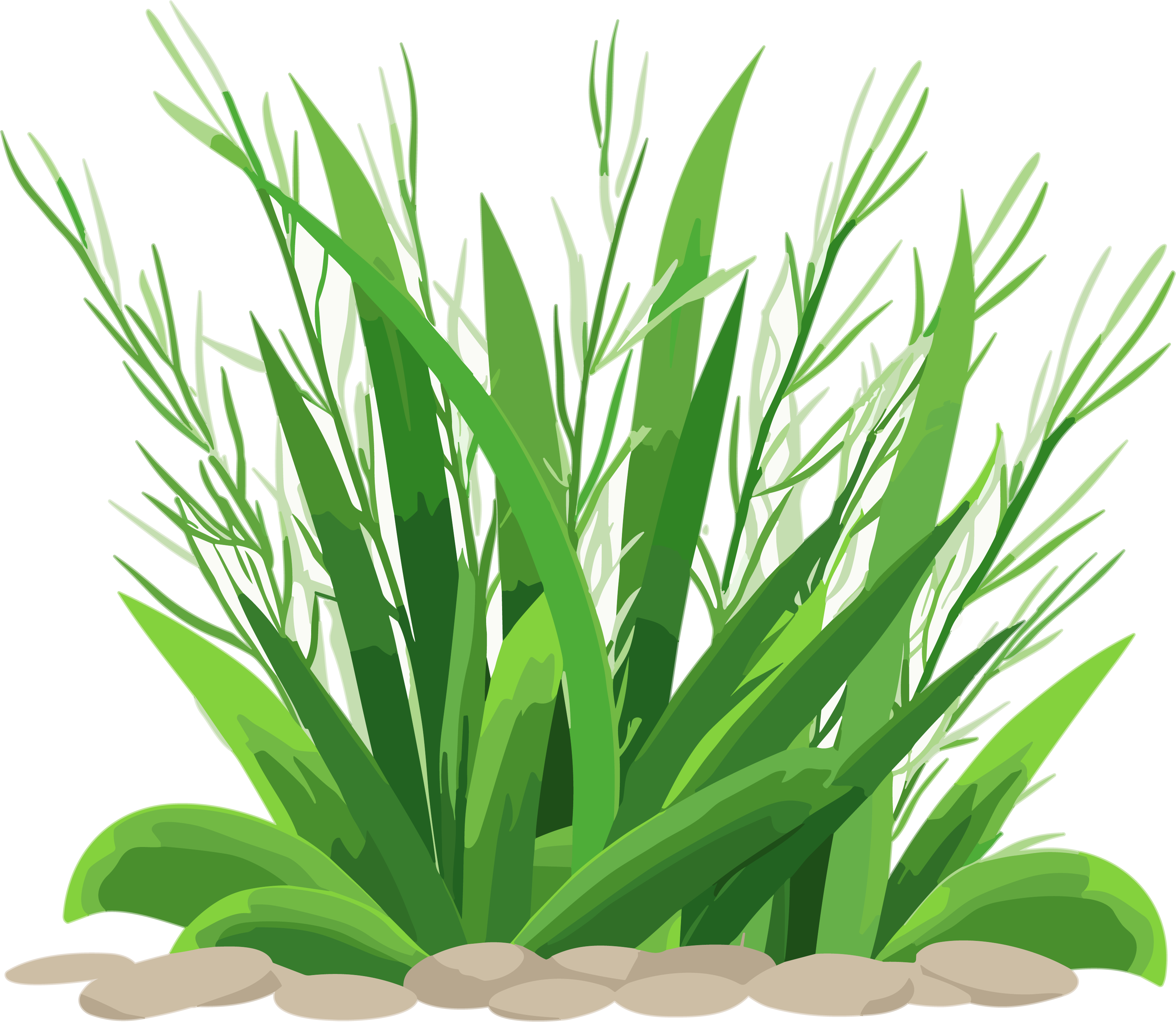 清新草地插画矢量图