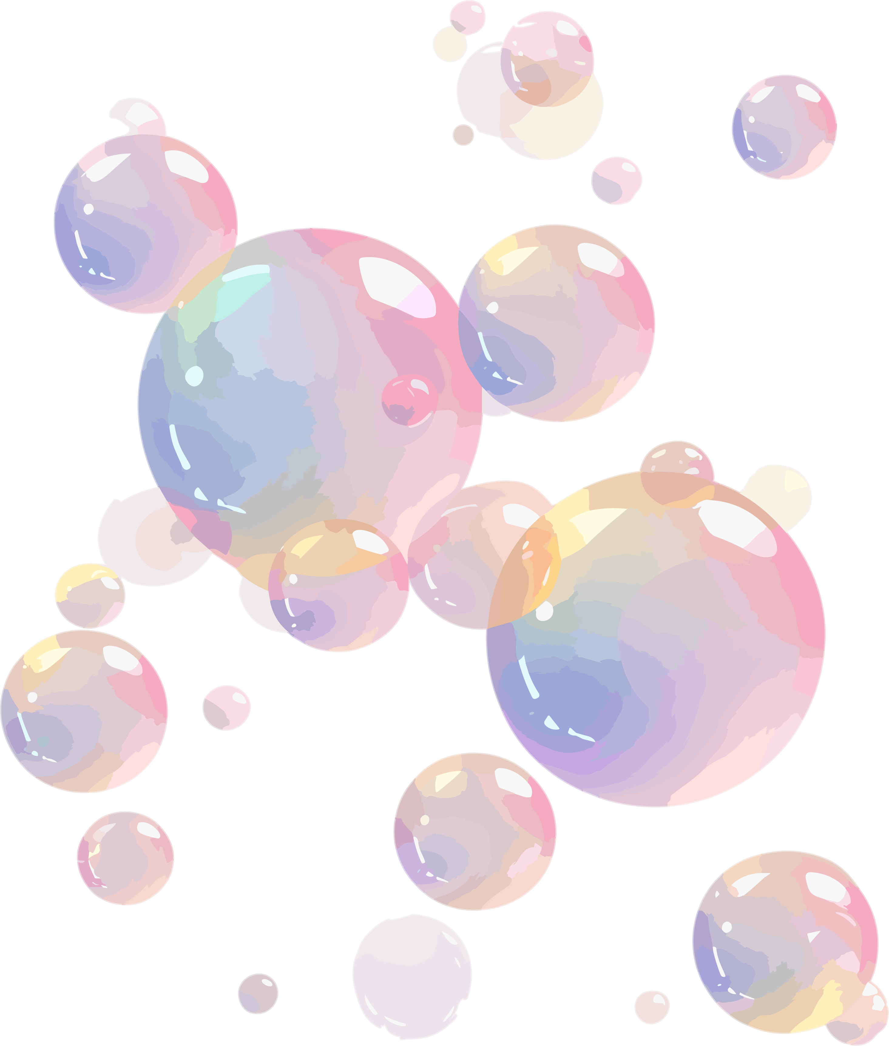 透明背景的气泡矢量插画