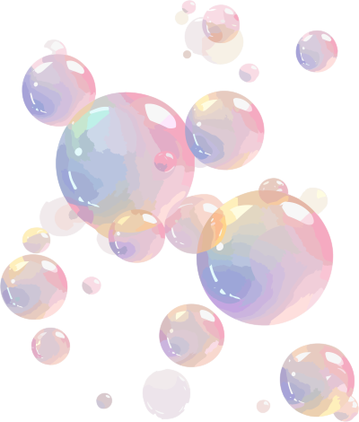 透明背景的气泡矢量插画