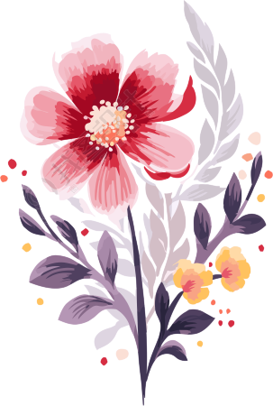 花朵矢量透明插画设计
