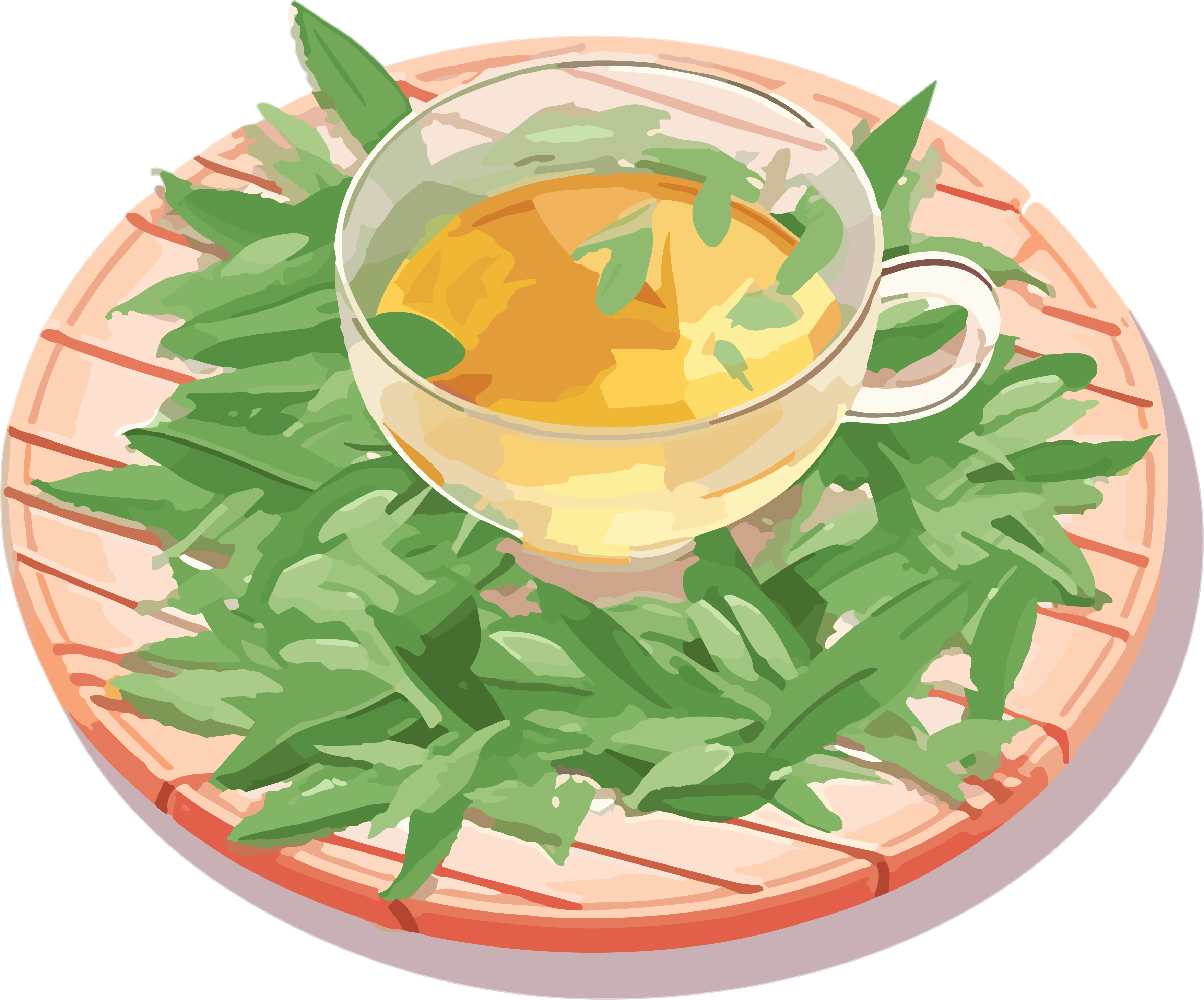 茶杯插画透明背景元素