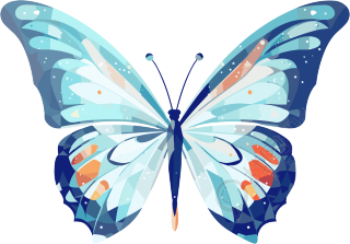 粉彩扁平插画蝴蝶矢量素材