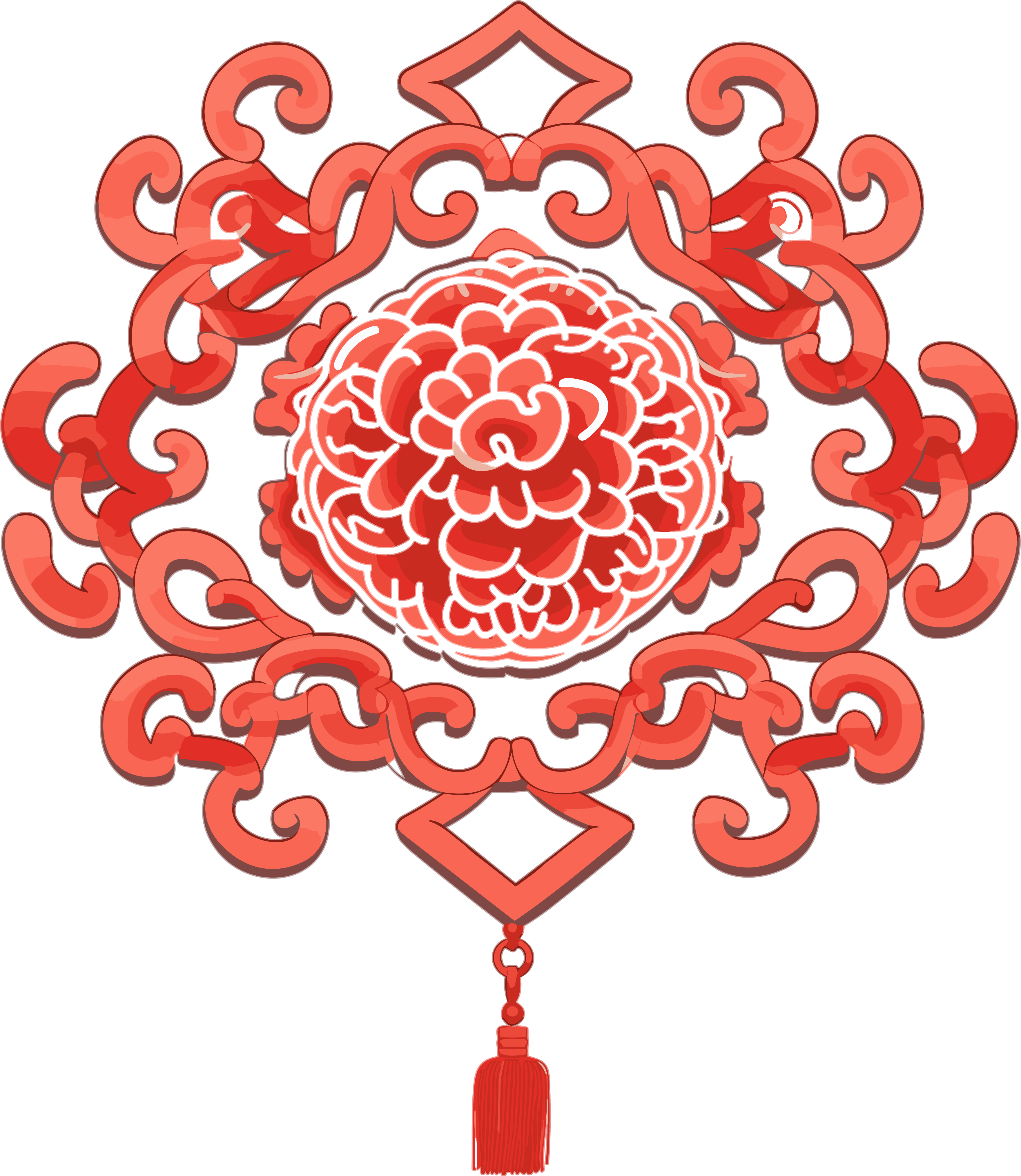 手绘中国艺术装饰品插画