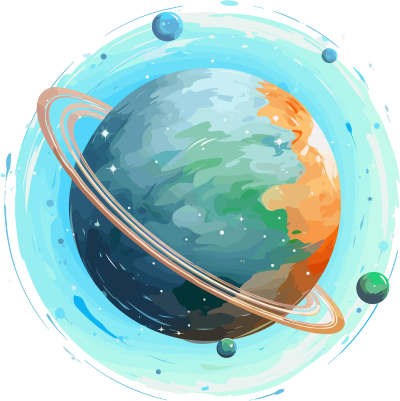 地球透明背景矢量粉彩扁平插画素材