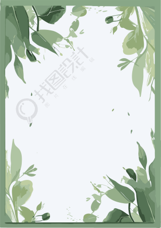 绿色绿意婚礼请柬