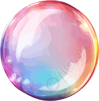 透明背景的创意泡泡设计插画素材