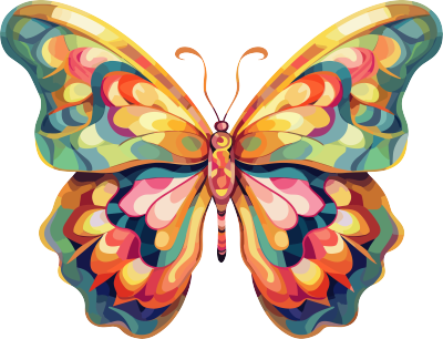 蝴蝶矢量插画设计素材