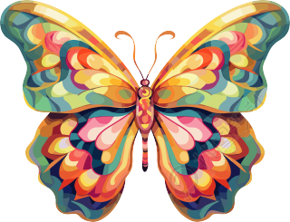 蝴蝶矢量插画设计素材