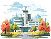 透明背景医院绿植创意设计插图