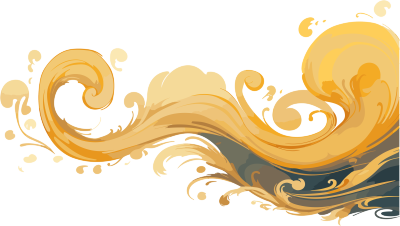 云海金色图标可商用插画