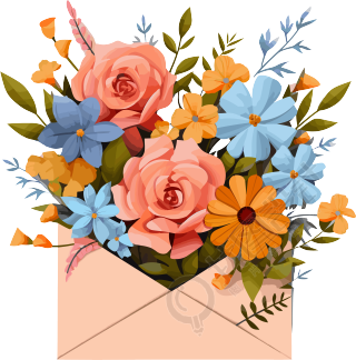 鲜花插画设计