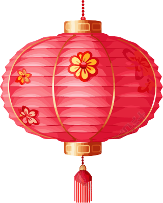 中国新年红灯笼元素