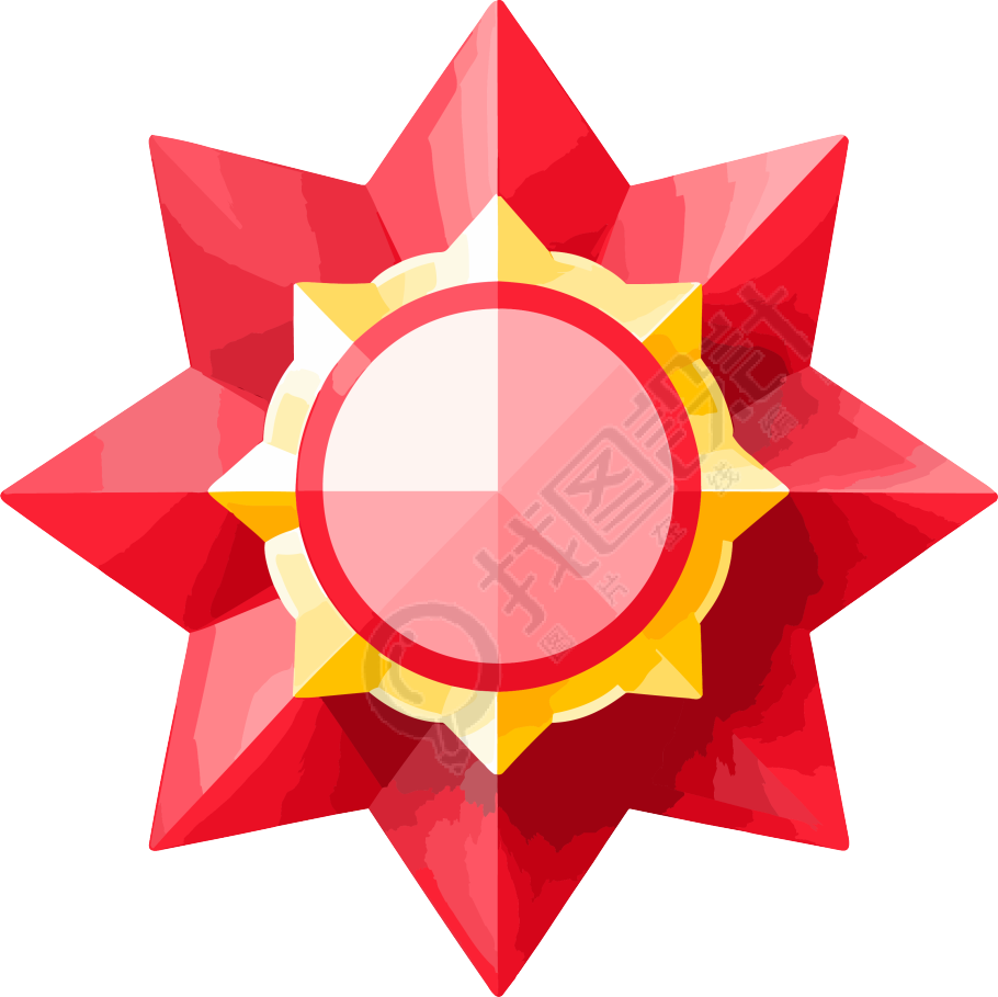 红色矢量过去式徽章